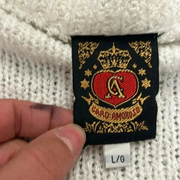 Vintage card amoroso ivory cardigan  sweater - Picture 3 of 5